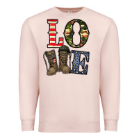 Pale Pink loce army Premium Sweatshirt - CowhideDigitalArt