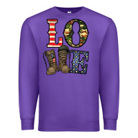 Purple loce army Premium Sweatshirt - CowhideDigitalArt