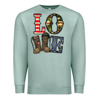 Seafoam loce army Premium Sweatshirt - CowhideDigitalArt