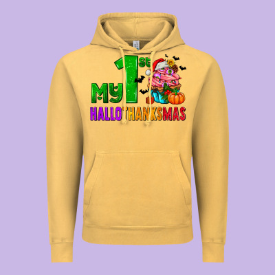 My First Hallothanksmas Vintage Hoodie Designed By Adodesignshop