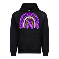 Black awerenes ribbon  rainbow Urban Hoodie - MaliasSmallBusiness