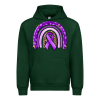 Forest Green awerenes ribbon  rainbow Urban Hoodie - MaliasSmallBusiness