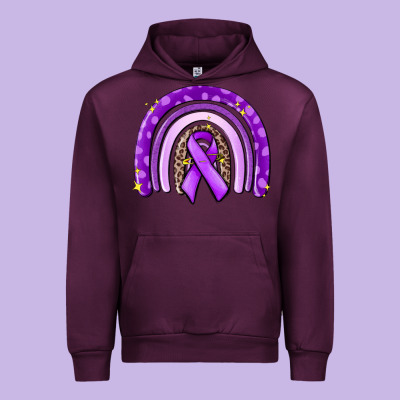 Awerenes Ribbon  Rainbow Urban Hoodie Designed By Maliassmallbusiness