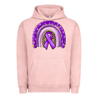 Pigment Salmon awerenes ribbon  rainbow Urban Hoodie - MaliasSmallBusiness