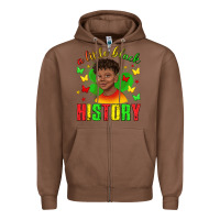 Chestnut a little black history with boy juneteenth Zipper Hoodie - texasbilliewilder