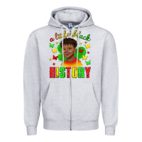 Heather Grey a little black history with boy juneteenth Zipper Hoodie - texasbilliewilder