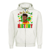 Oatmeal Heather a little black history with boy juneteenth Zipper Hoodie - texasbilliewilder