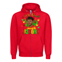 Red a little black history with boy juneteenth Zipper Hoodie - texasbilliewilder