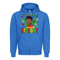 True Royal a little black history with boy juneteenth Zipper Hoodie - texasbilliewilder