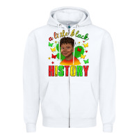 White a little black history with boy juneteenth Zipper Hoodie - texasbilliewilder