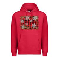 Cardinal snowflake background Premium Hoodie - BarkalooDesign