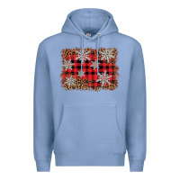 Colony Blue snowflake background Premium Hoodie - BarkalooDesign