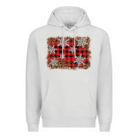 Dove Grey snowflake background Premium Hoodie - BarkalooDesign