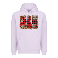Lilac snowflake background Premium Hoodie - BarkalooDesign