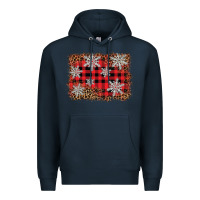 Navy snowflake background Premium Hoodie - BarkalooDesign