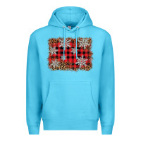 Ocean Blue snowflake background Premium Hoodie - BarkalooDesign