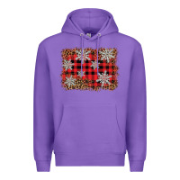 Purple snowflake background Premium Hoodie - BarkalooDesign