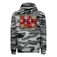 Slate Camo snowflake background Premium Hoodie - BarkalooDesign