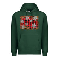 Sports Green snowflake background Premium Hoodie - BarkalooDesign