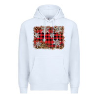 White snowflake background Premium Hoodie - BarkalooDesign