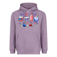Lavender 4th of July wine glasses Heavyweight Hoodie - Neo Western