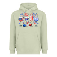 Matcha 4th of July wine glasses Heavyweight Hoodie - Neo Western
