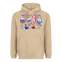 Mushroom 4th of July wine glasses Heavyweight Hoodie - Neo Western