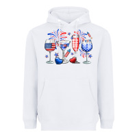 White 4th of July wine glasses Heavyweight Hoodie - Neo Western