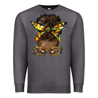 Charcoal Heather afro bun Premium Sweatshirt - HRA Design Shop