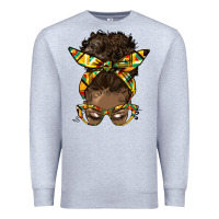 Heather Grey afro bun Premium Sweatshirt - HRA Design Shop