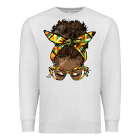 Oatmeal Heather afro bun Premium Sweatshirt - HRA Design Shop