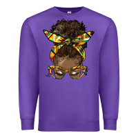Purple afro bun Premium Sweatshirt - HRA Design Shop
