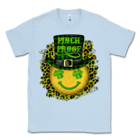 Dusty Blue st. patrick's day pinch proof lucky face Classic Tee - RanaPortraitStore