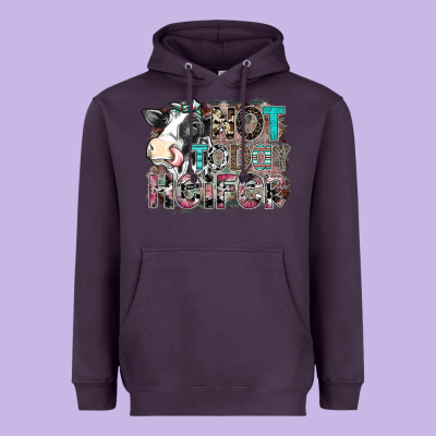 Not Today Heifer Heavyweight Hoodie Designed By Sublimationcraftshop