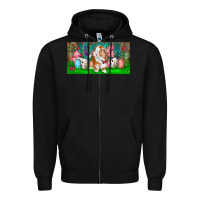 Black Spring Easter Bunny Zipper Hoodie - RanaPortraitStore