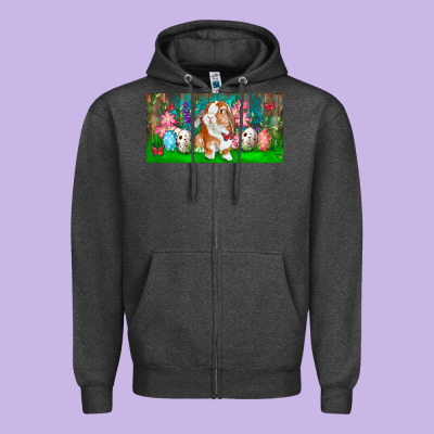 Zipper Hoodie Spring Easter Bunny