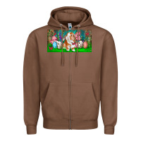 Chestnut Spring Easter Bunny Zipper Hoodie - RanaPortraitStore