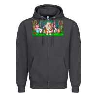 Smoke Spring Easter Bunny Zipper Hoodie - RanaPortraitStore