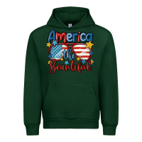 Forest Green america the beautiful Urban Hoodie - MaliasSmallBusiness