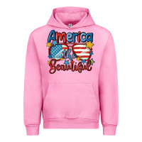 Fuchsia Pink america the beautiful Urban Hoodie - MaliasSmallBusiness