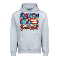 Heather Grey america the beautiful Urban Hoodie - MaliasSmallBusiness
