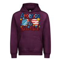 Mauve Wine america the beautiful Urban Hoodie - MaliasSmallBusiness