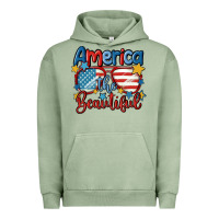 Pigment Oil Green america the beautiful Urban Hoodie - MaliasSmallBusiness
