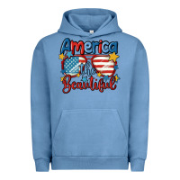 Pigment Pebble Blue america the beautiful Urban Hoodie - MaliasSmallBusiness