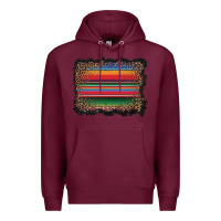 Burgundy serape background Premium Hoodie - BarkalooDesign