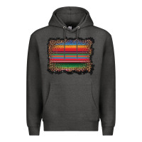 Charcoal Heather serape background Premium Hoodie - BarkalooDesign
