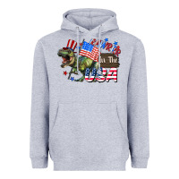 Heather Grey Rawrrr in the USA 4th of july Heavyweight Hoodie - CowGirlArtShop