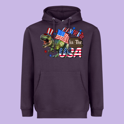 Rawrrr In The Usa 4th Of July Heavyweight Hoodie Designed By Cowgirlartshop
