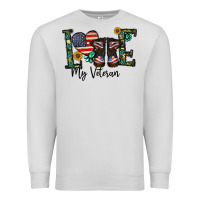 Dove Grey love my veteran Premium Sweatshirt - CowhideDigitalArt