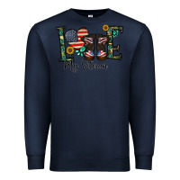 Navy love my veteran Premium Sweatshirt - CowhideDigitalArt